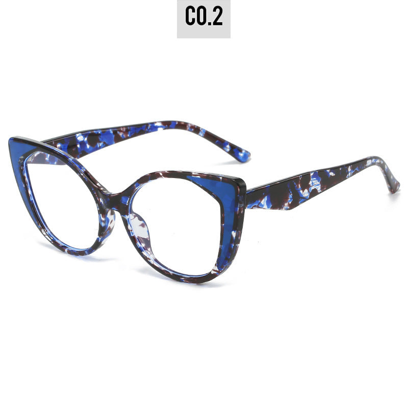 Damen Cat-Eye Brille mit floralem Design und verstellbarem Nasensteg Karnz