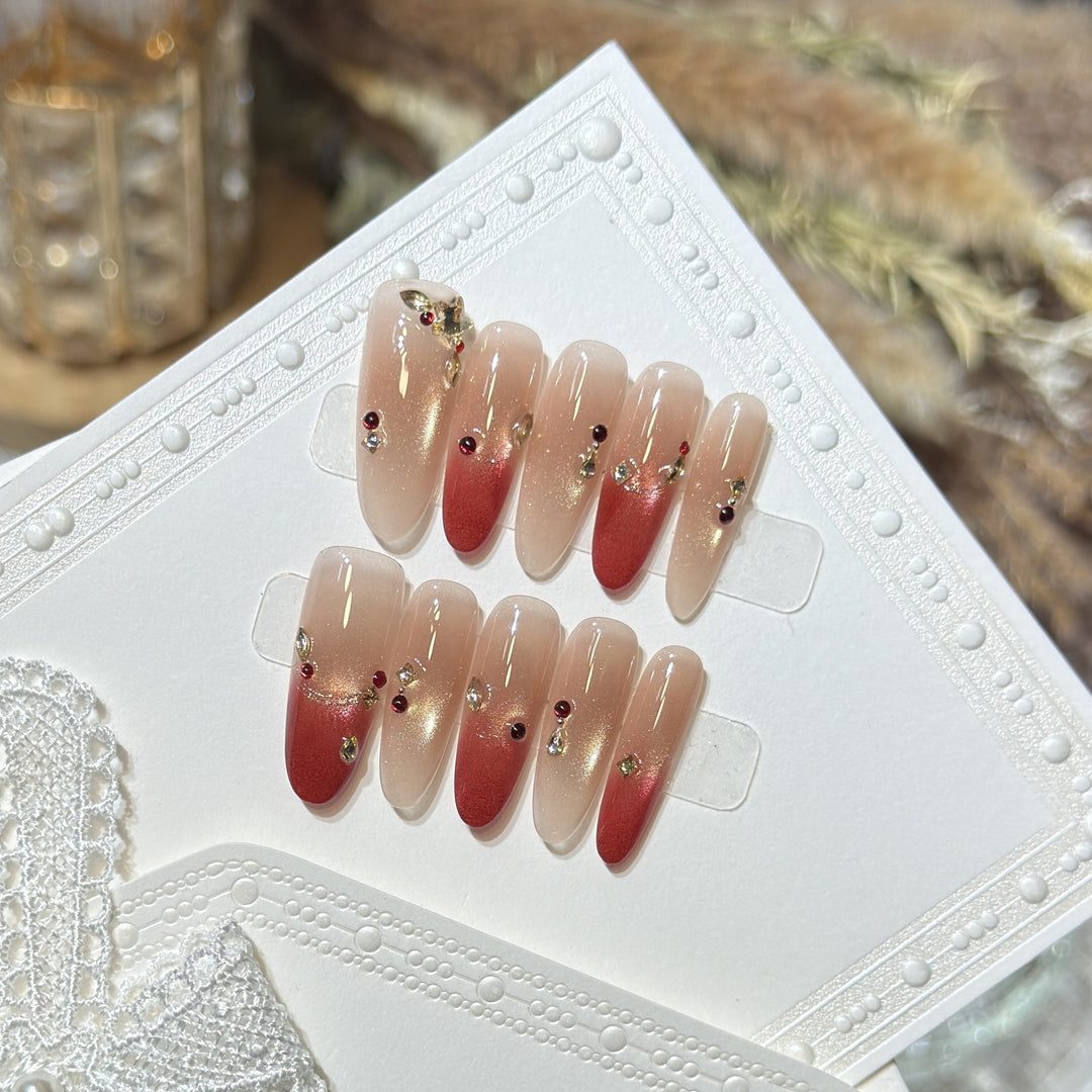 Dekorative Press-On Nagelspitzen Set