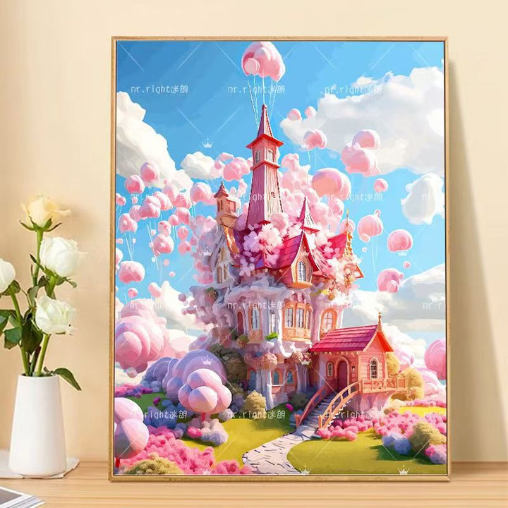Skurrile Fantasy Landschaft Kunst Leinwand Karnz