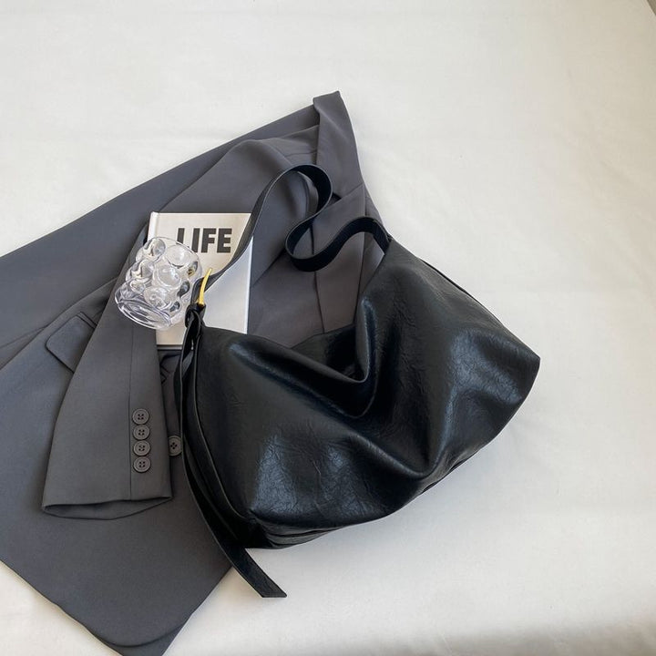 Lässige Leder Schultertasche Karnz