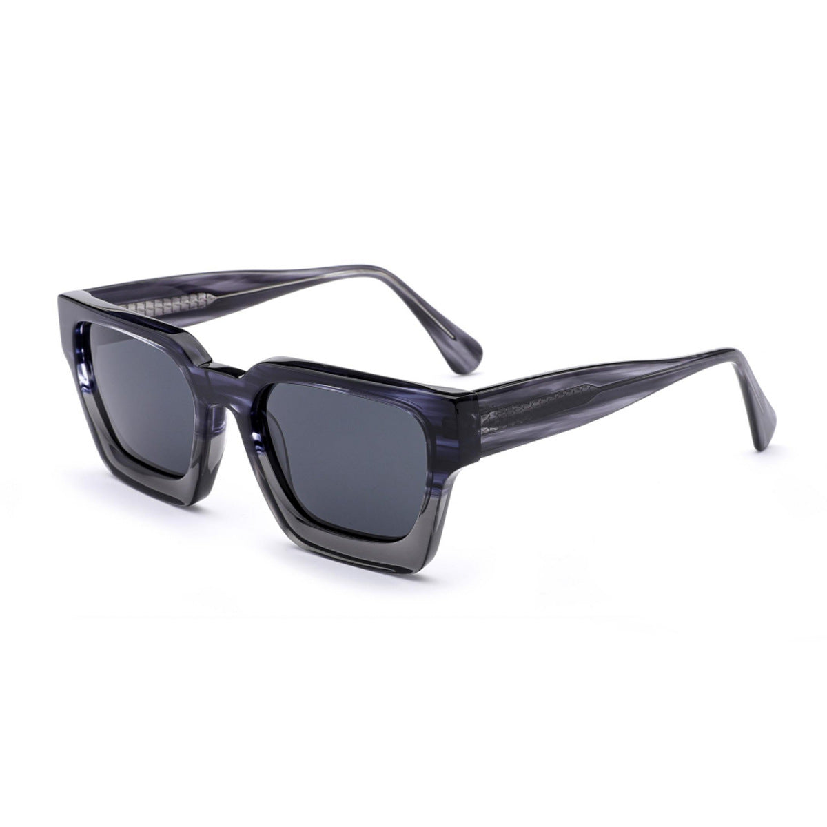 Damen quadratische Sonnenbrille mit innovativem Rahmen und polarisierten Gläsern Karnz