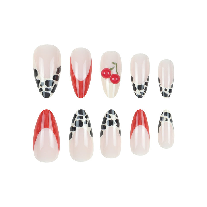 Dekorative Stiletto Druck-Nagelkunst Karnz