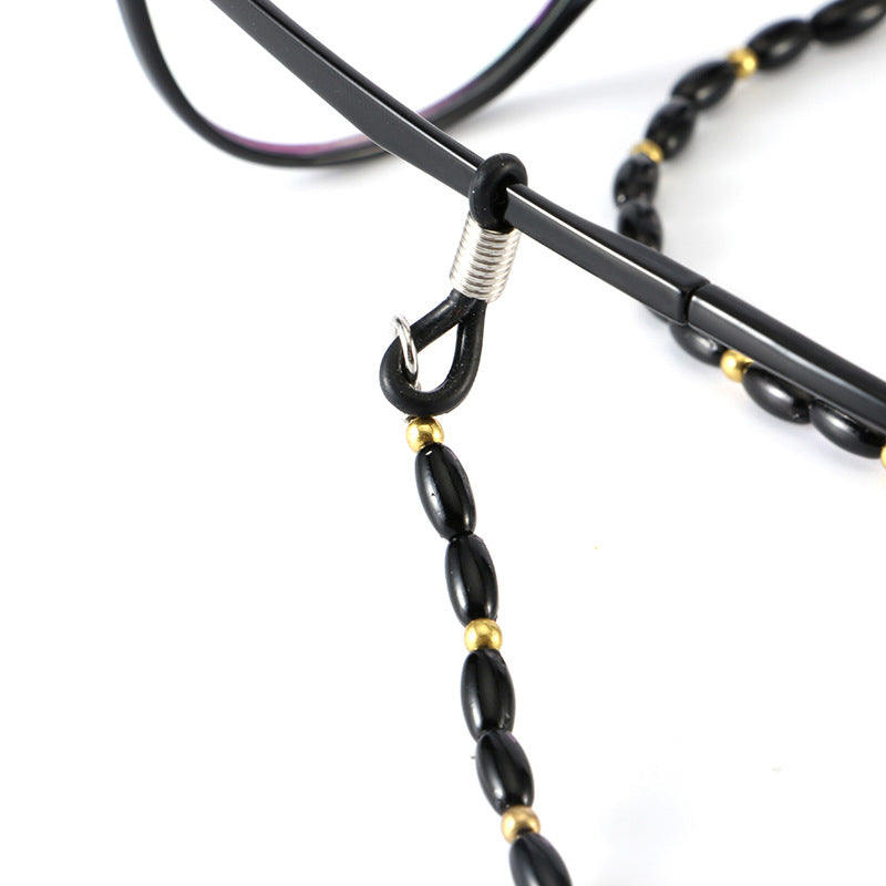 Stylische Perlenbrille Kette Karnz