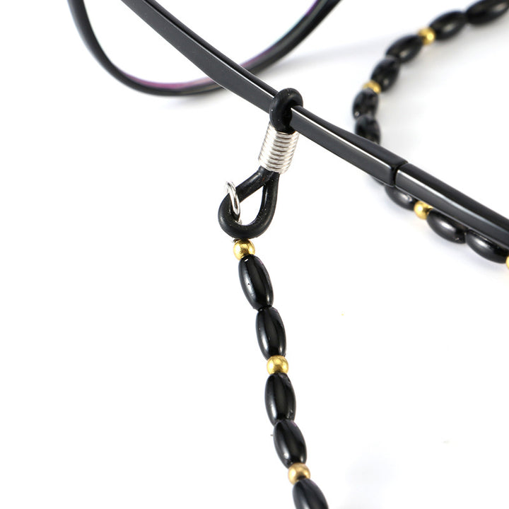 Stylische Perlenbrille Kette Karnz