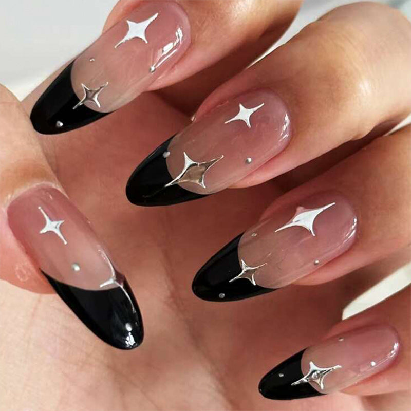 Elegante Stiletto Kunstnägel mit Glitzer-Akzenten Karnz