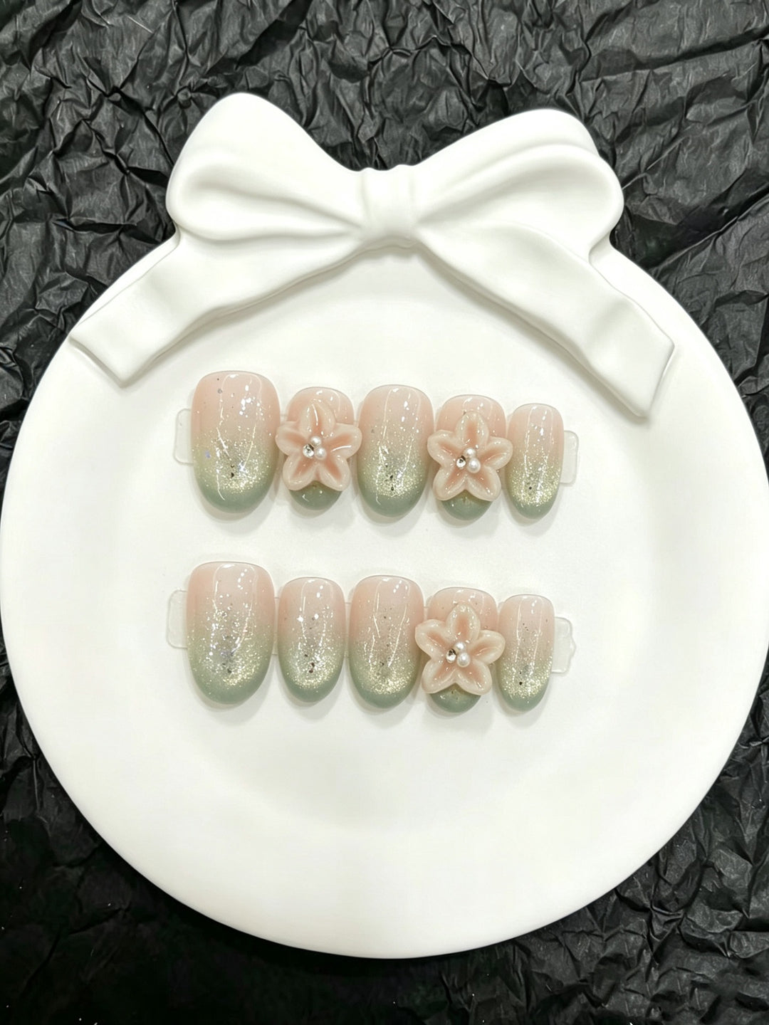Floral Press-On Nagelkunst Set  1791773600