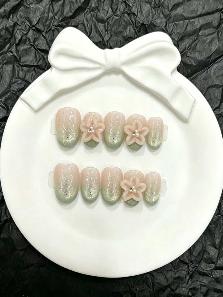 Floral Press-On Nagelkunst Set  1791773600