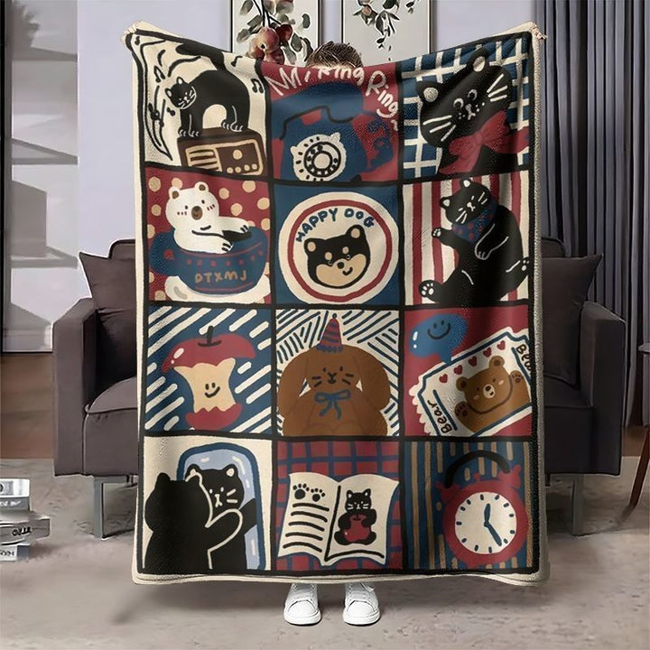 Gemütliche Cartoon-Themen-Fleece-Decke