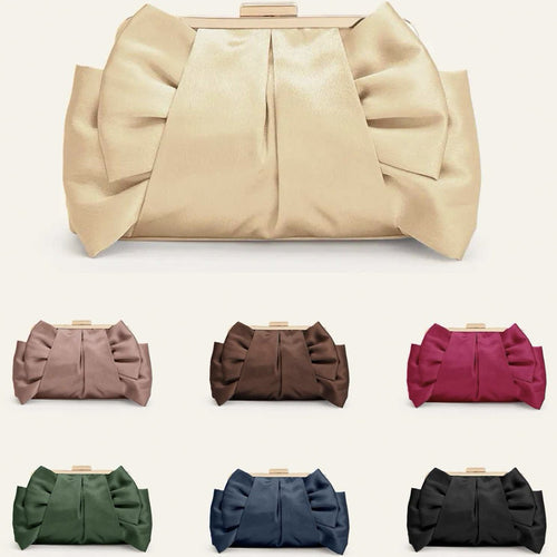 Satin Schleifen-Detail Clutch