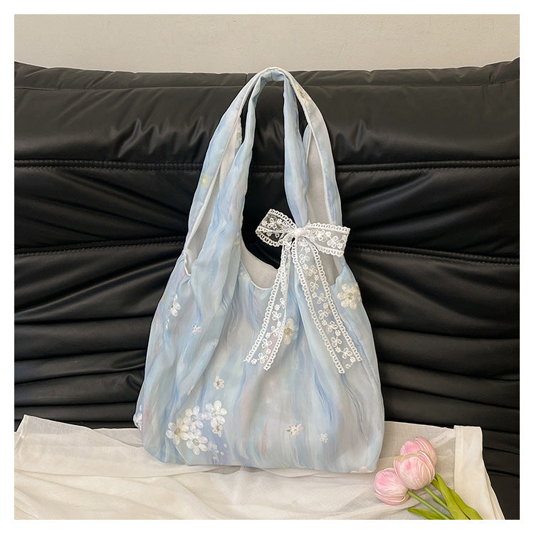 Elegante floral bedruckte Schulter Tote Bag Karnz