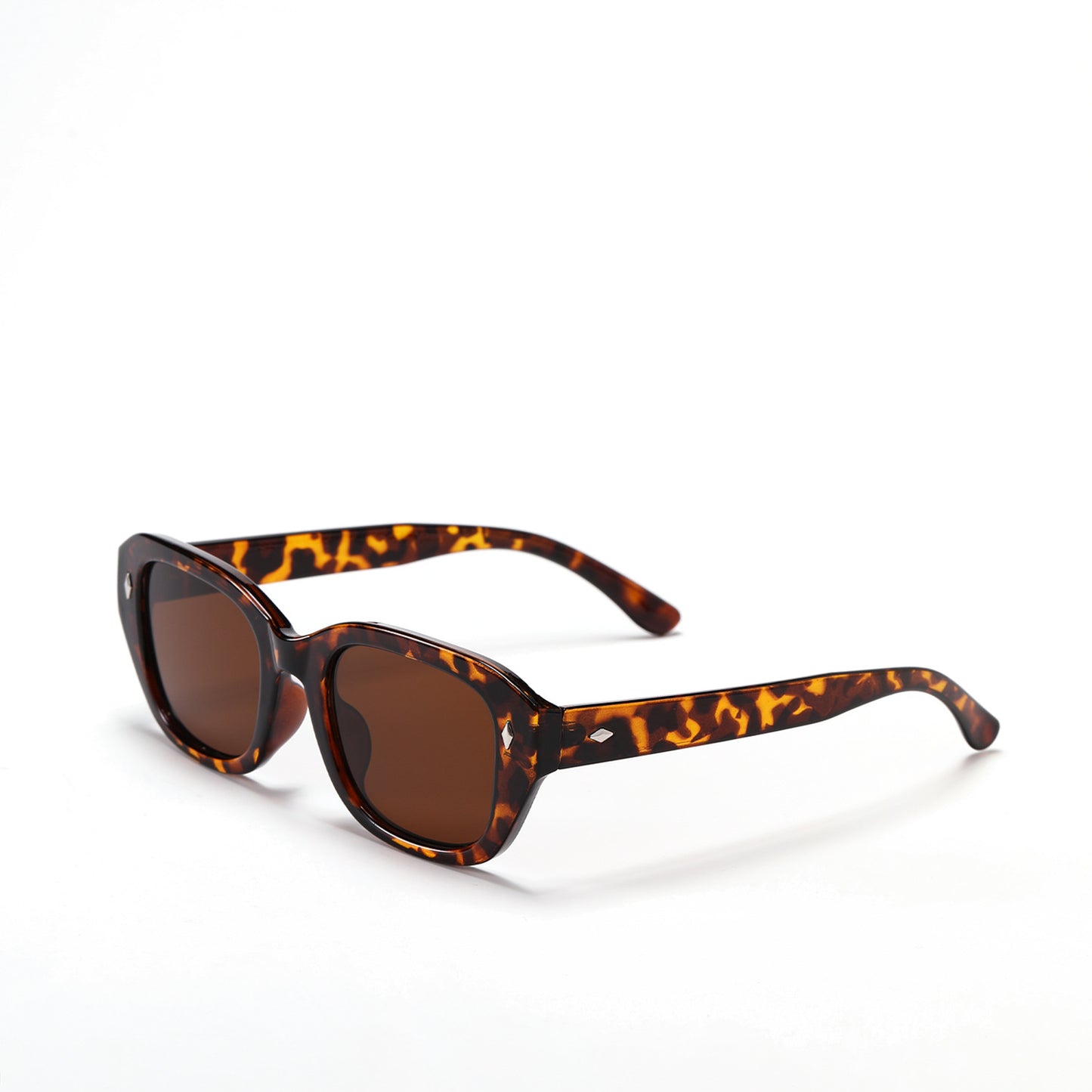Damen stilvolle quadratische Sonnenbrille mit hochwertigem Schildpatt-Rahmen Karnz