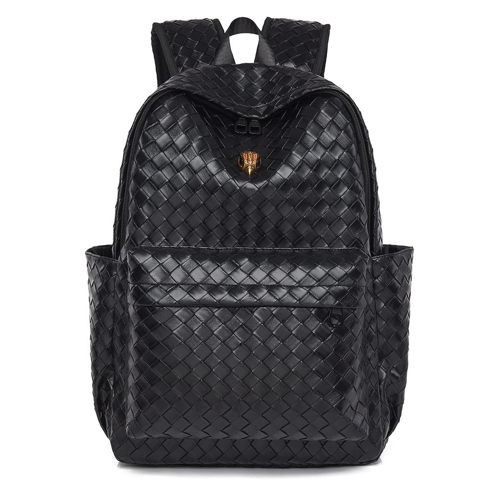Gewebter Leder Freizeit Rucksack Karnz