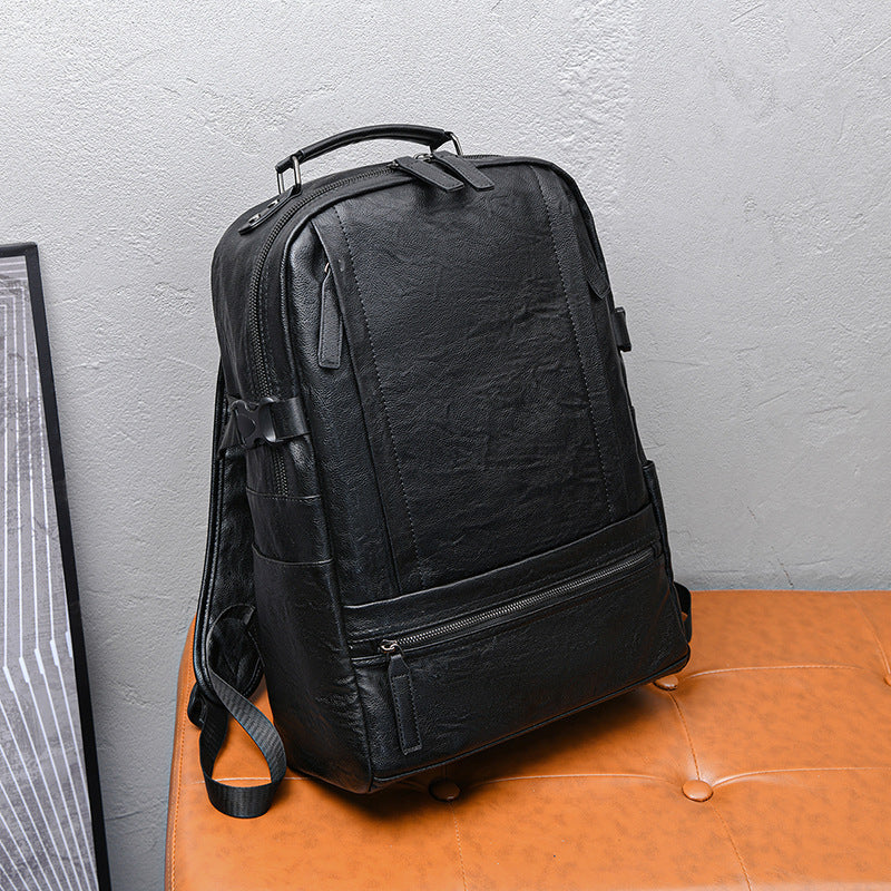 Premium Leder Laptop Rucksack Karnz