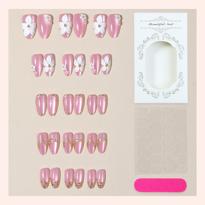 Elegantes florales Design Press-On-Nagel-Set Karnz