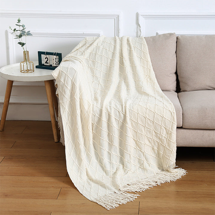 Luxuriöse Texturierte Strickdecke Karnz