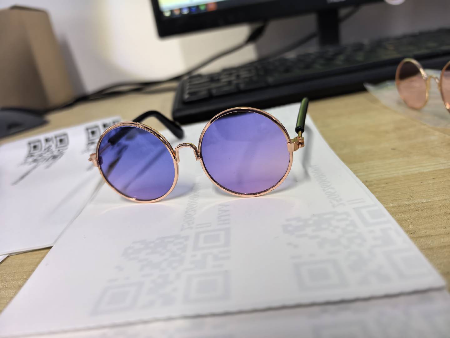 Damen modische runde Brille Karnz