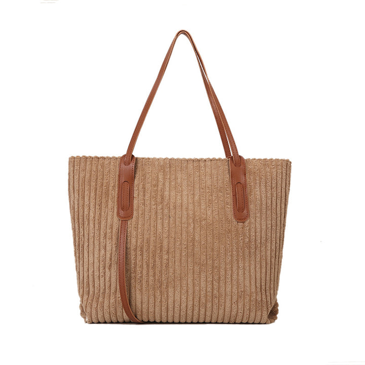 Strukturierte Velours-Tote-Tasche