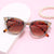 Damen Katzenaugen Sonnenbrille mit funkelnden Kristallverzierungen Karnz