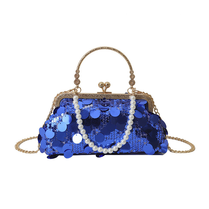 Elegante Pailletten Clutch Tasche