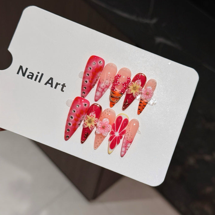 Künstlerisches Floral Nail Art Set