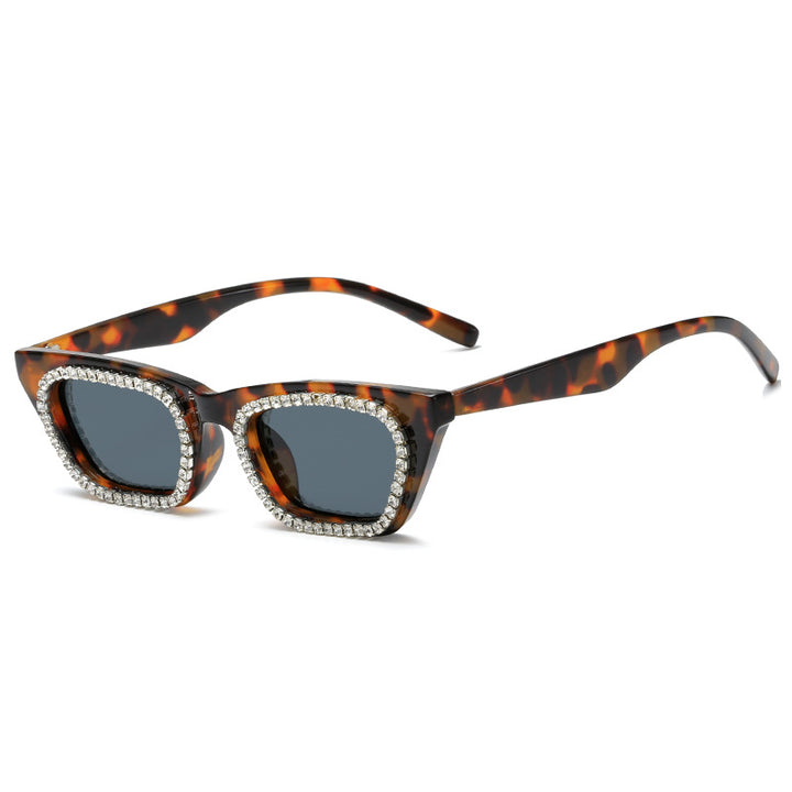 Damen Glamouröse Sonnenbrille mit Strassverzierungen Karnz