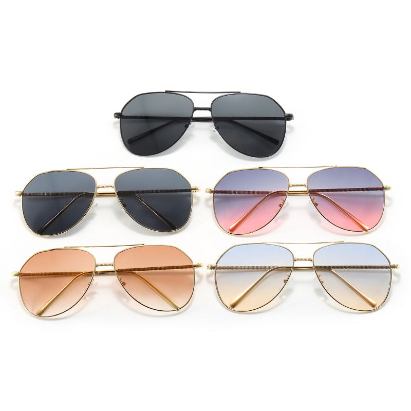 Damen trendige Aviator Sonnenbrille mit dezentem Farbverlauf Karnz