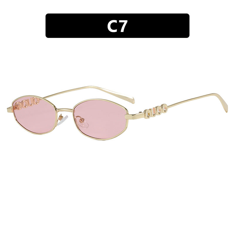 Damen modische Sonnenbrille mit elegantem Edelstahlrahmen und UV-Schutz Karnz