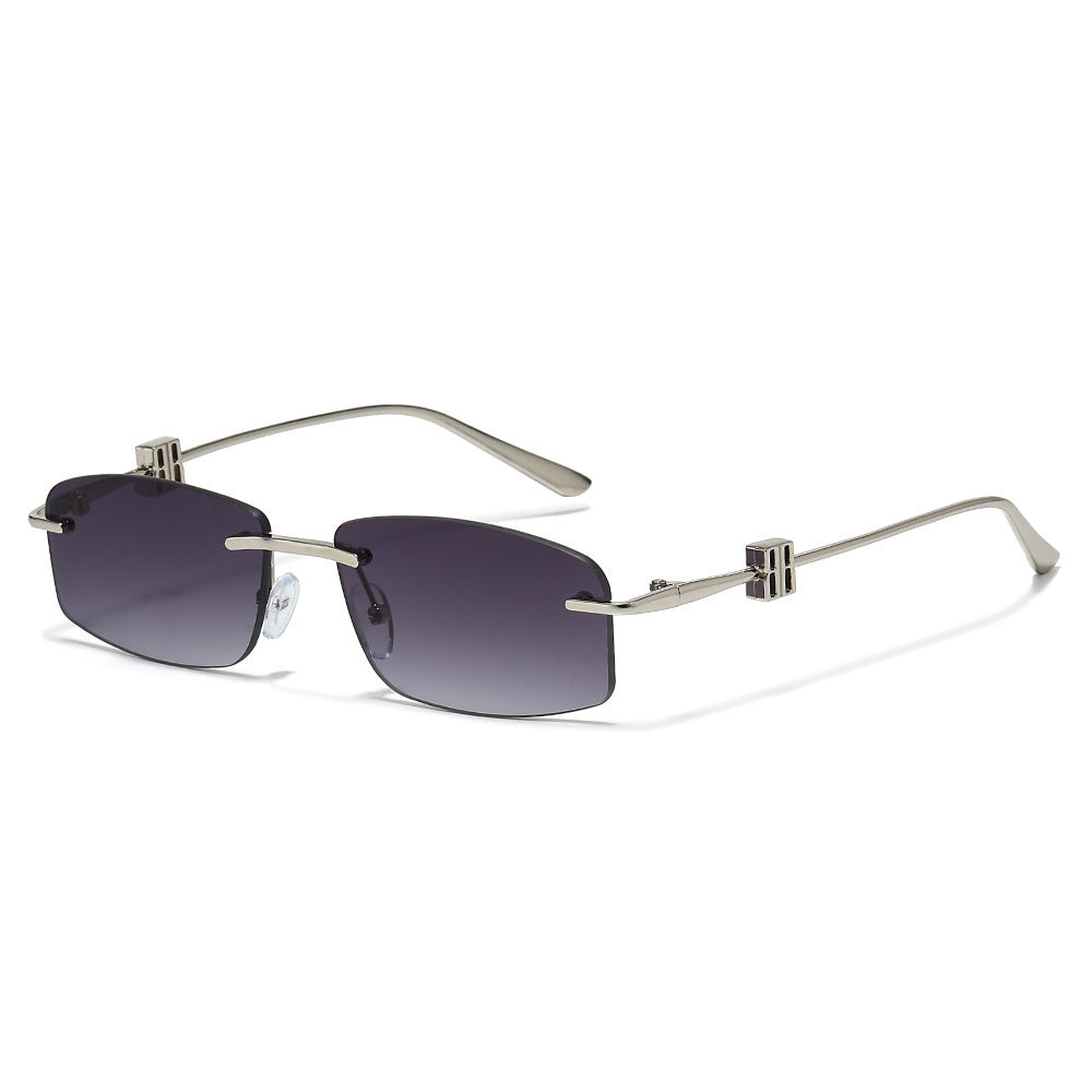 Avant-Garde Minimalistische Rechteck Sonnenbrille Karnz