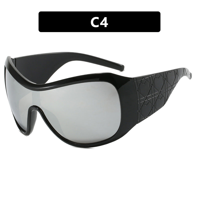 Damen Sportsonnenbrille mit breitgeschütztem Rahmen und polarisierenden Gläsern Karnz