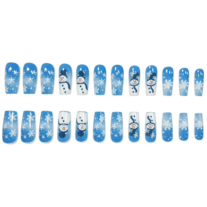Festliche Schneemann Nagelkunst Verlängerungen Karnz