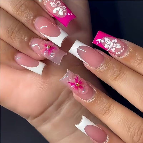 Floral Art Acryl Nagelerweiterungen Karnz
