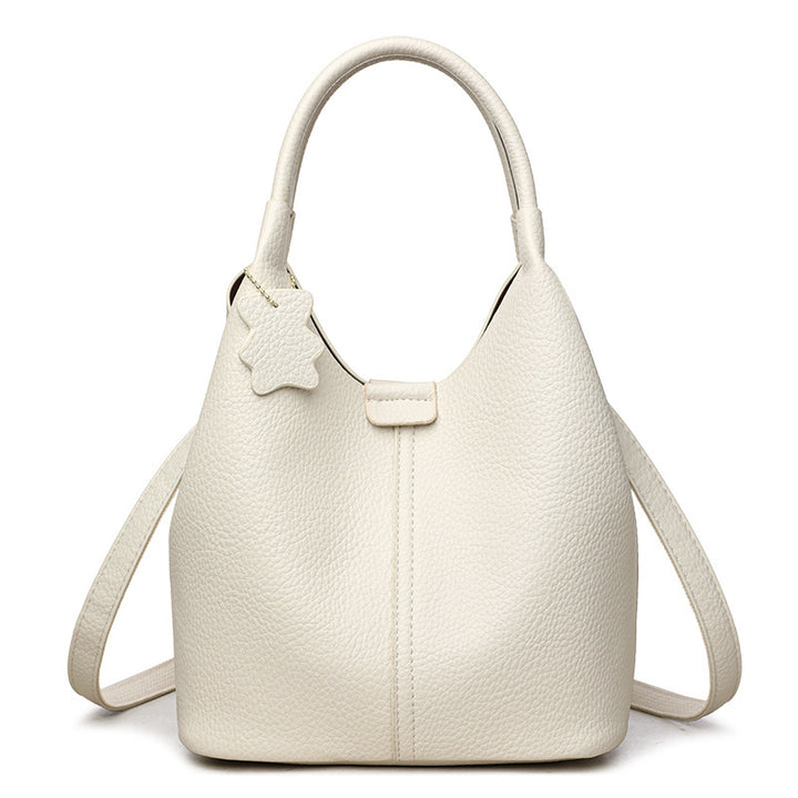 Chic Strukturierte Leder Tote Bag