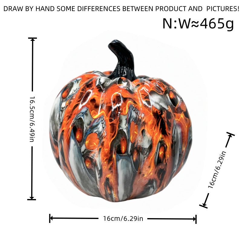 Kunstvolle Halloween Kürbisfigur Karnz