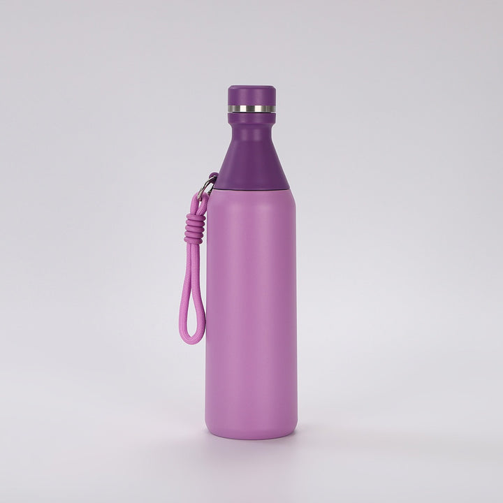 Damen isolierte Trinkflasche mit praktischem Trageriemen Karnz