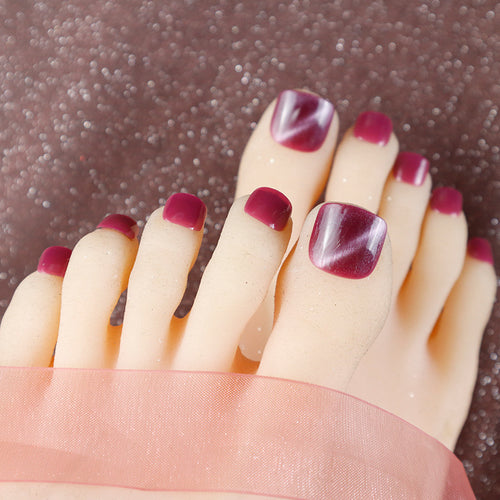 Premium Gel Press-On Zehennagel Set Karnz