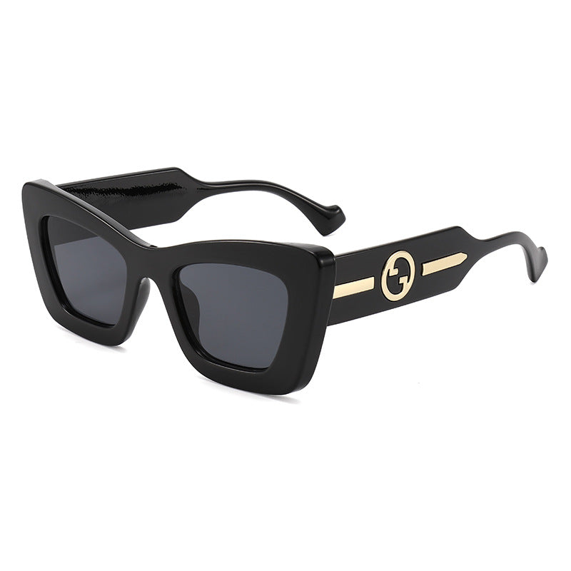 Damen Designer-Sonnenbrille mit markantem geometrischen Rahmen und hochwertiger Verarbeitung Karnz