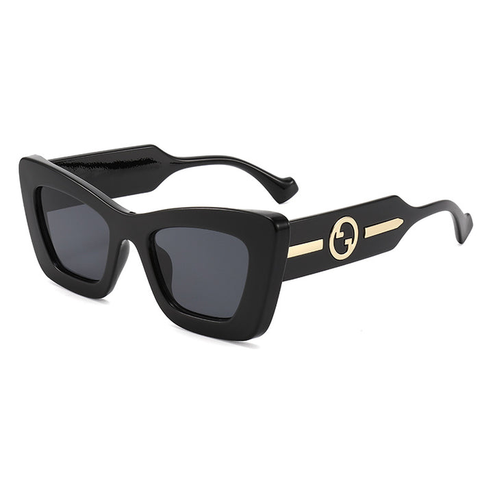 Damen Designer-Sonnenbrille mit markantem geometrischen Rahmen und hochwertiger Verarbeitung Karnz