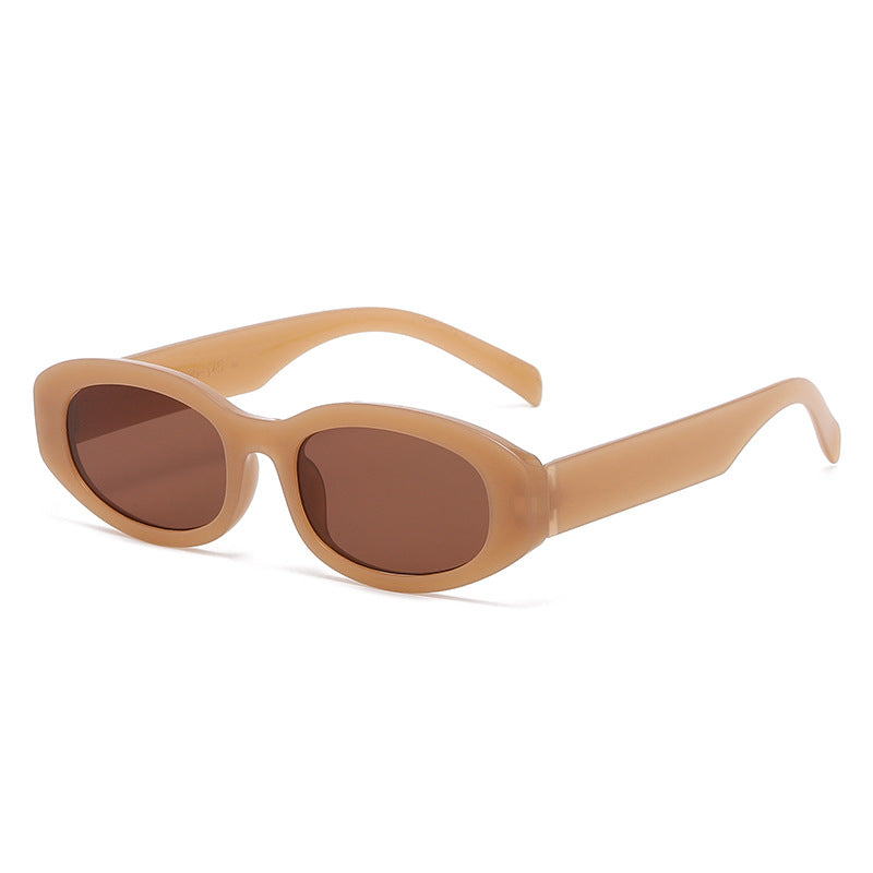 Damen modische Sonnenbrille im minimalistischen Ovaldesign Karnz