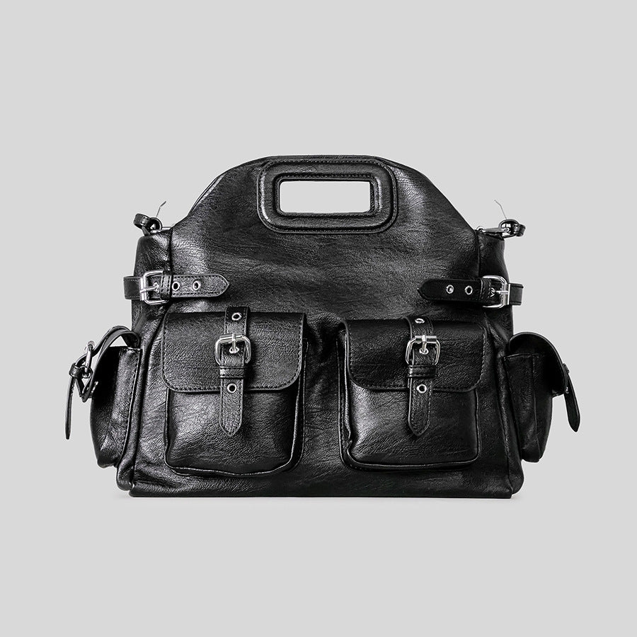 Mehrfach-Taschen Leder Handtasche