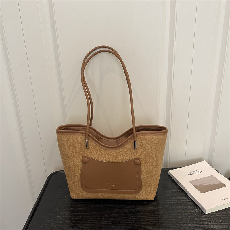Minimalistische Leder Tote Bag