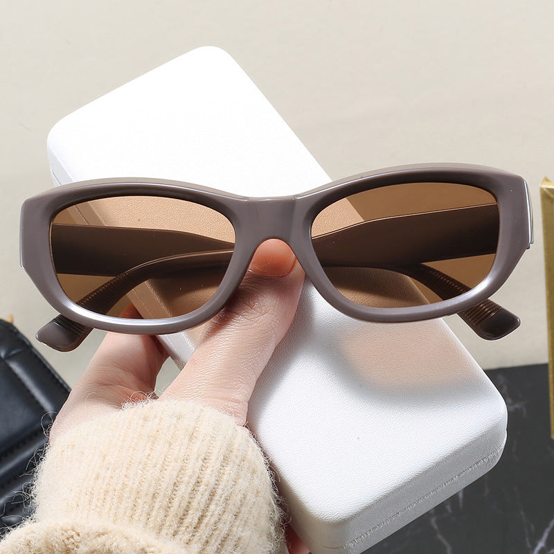 Damen modische Cat-Eye Sonnenbrille mit flexiblem Rahmen und UV-Schutz Karnz