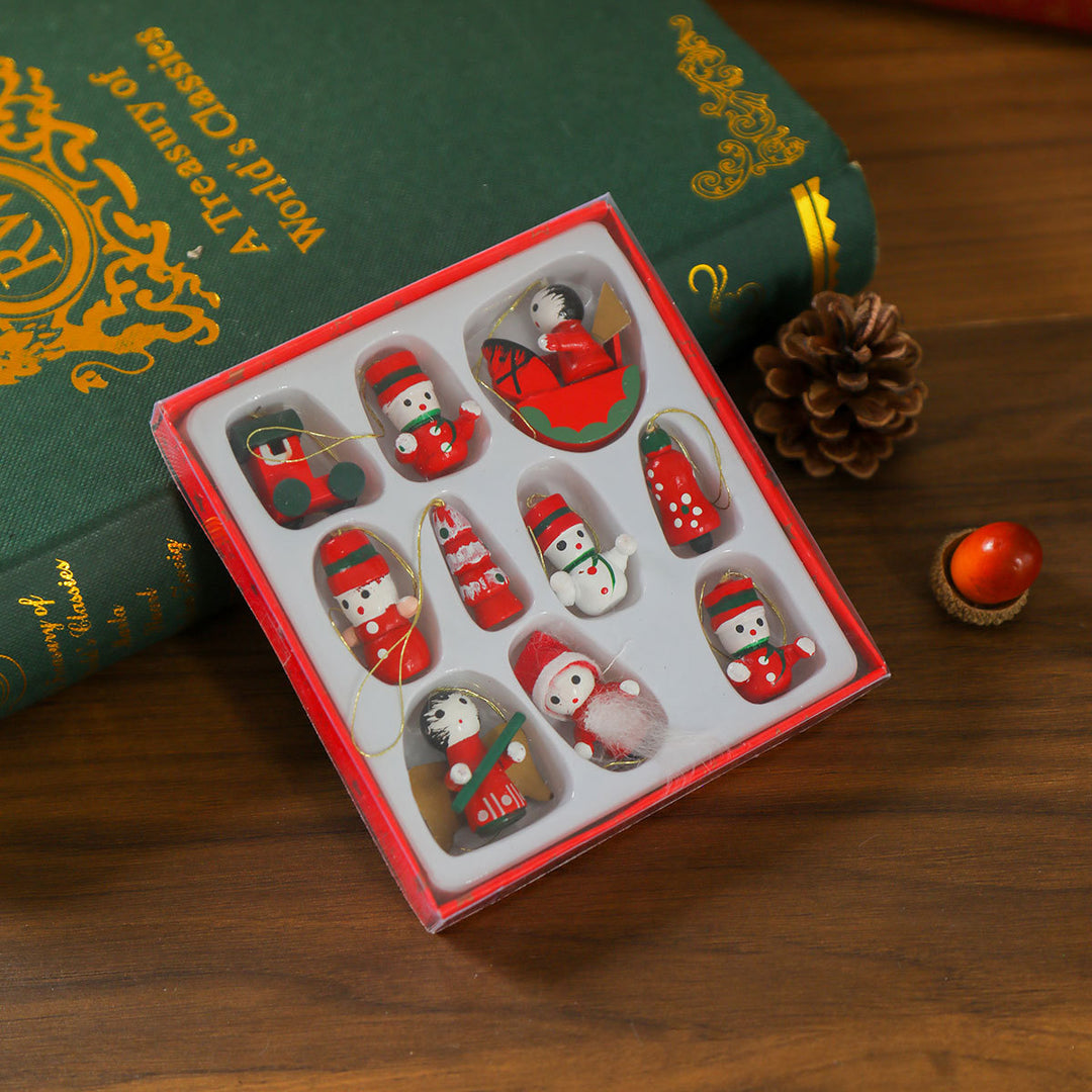 Dekoratives Weihnachts-Themen-Figurenset Karnz