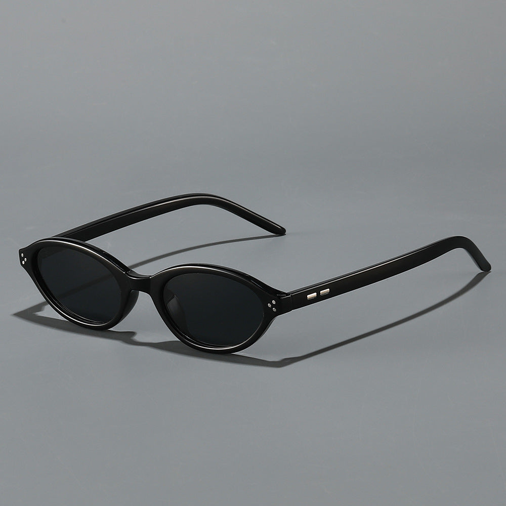 Retro-inspirierte ovale Rahmen-Sonnenbrille Karnz 1787812534
