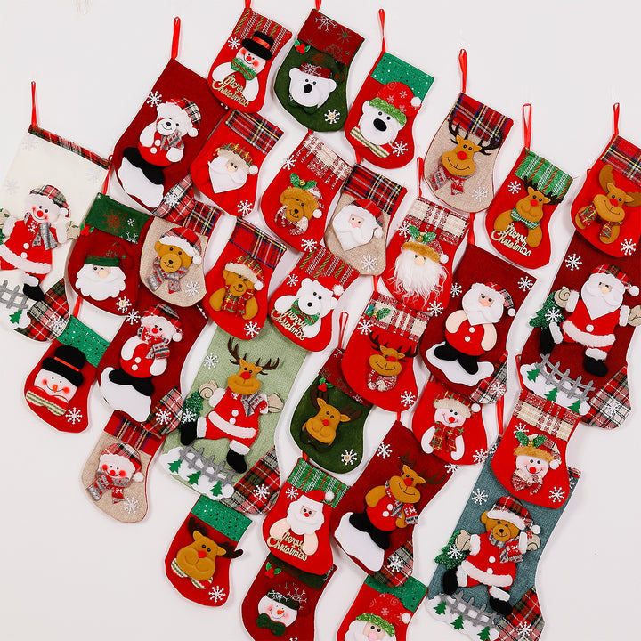 Festlicher Weihnachtsstrumpf mit Rentier-Motiv Karnz