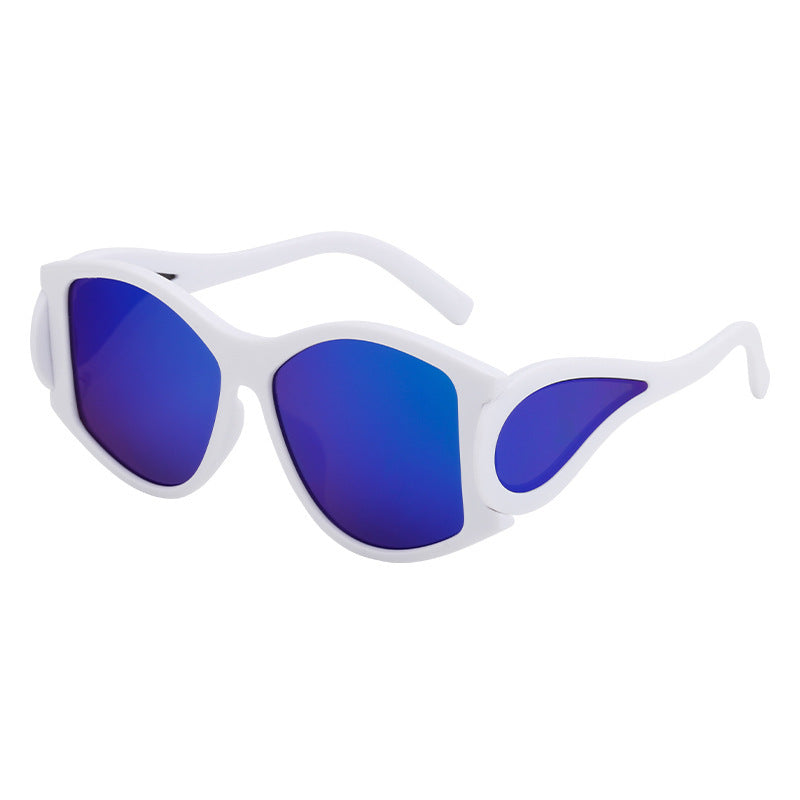 Damen moderne Cat-Eye Sonnenbrille mit einzigartigem Rahmen und UV-Schutz Karnz