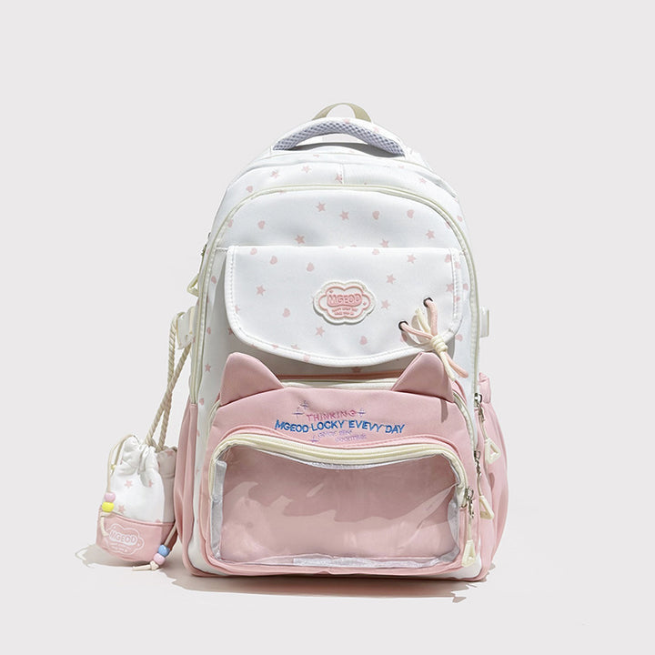 Verspielter Katzenohr-Design Rucksack Karnz
