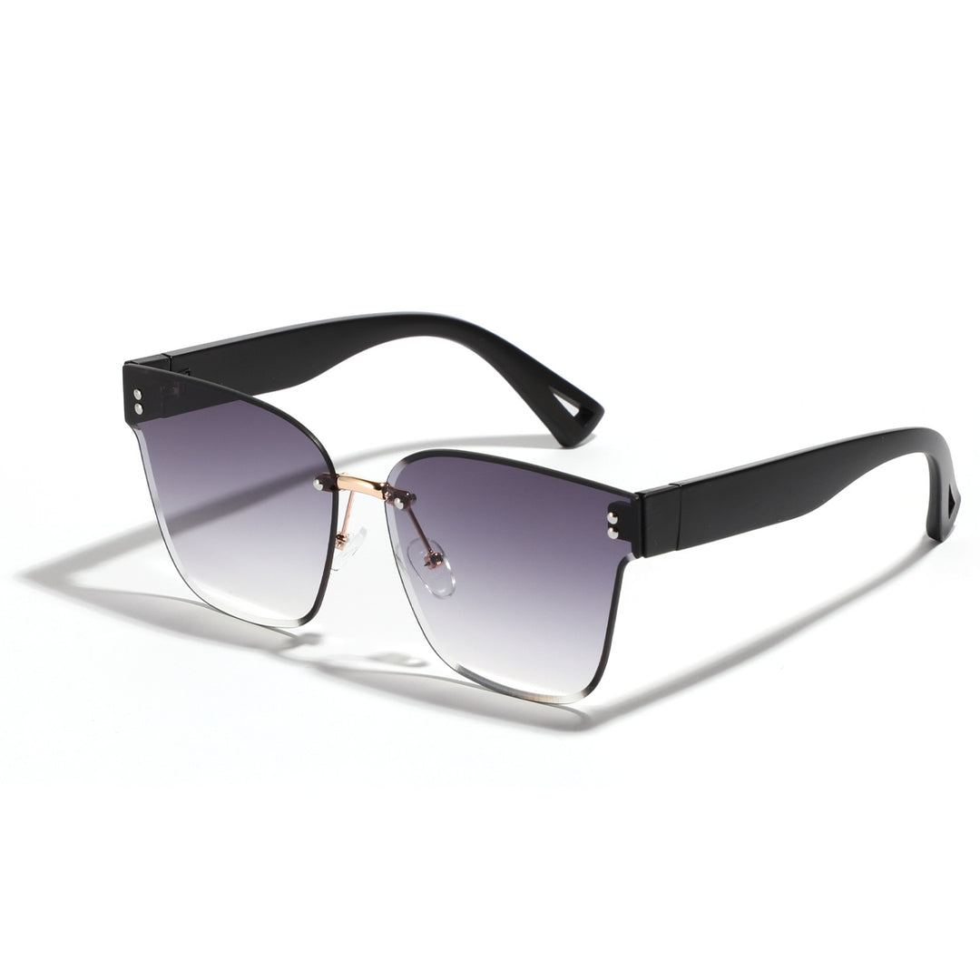 Damen modische Sonnenbrille mit elegantem Rahmen und breiten Gläsern Karnz