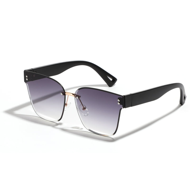 Damen modische Sonnenbrille mit elegantem Rahmen und breiten Gläsern Karnz
