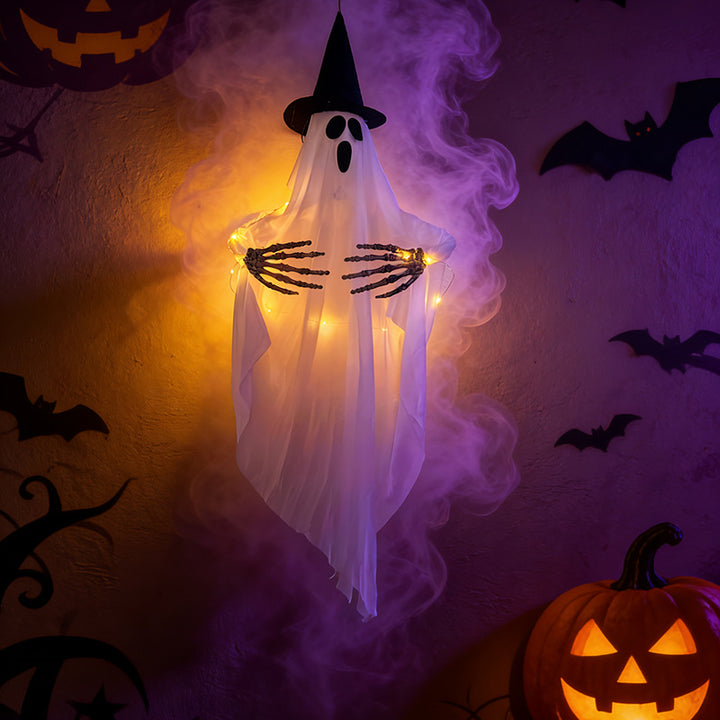 Dekorativer Halloween-Geist mit LED-Lichtern