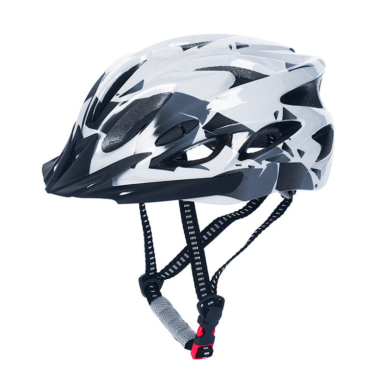 verstellbarer belüfteter Straßen- und Mountainbike-Helm mit Visier und hinten einstellbarem Fit Karnz